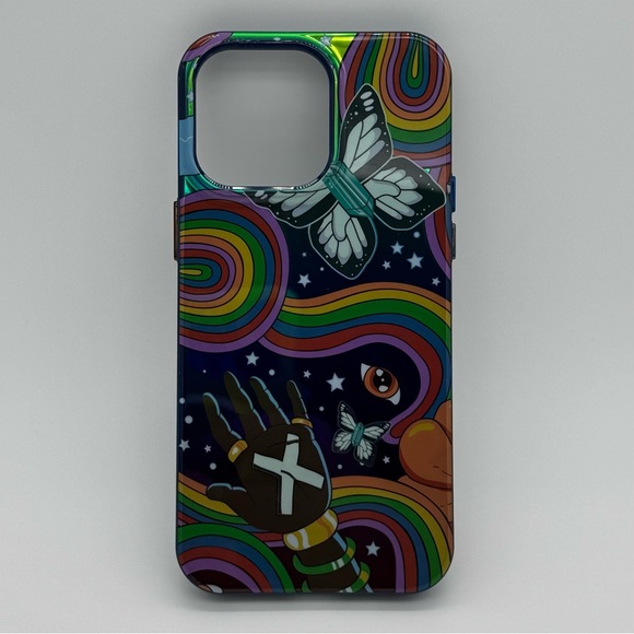 Other - iPhone 15 Pro Max Colorful Butterfly Psychedelic Hippie Pattern Phone Case